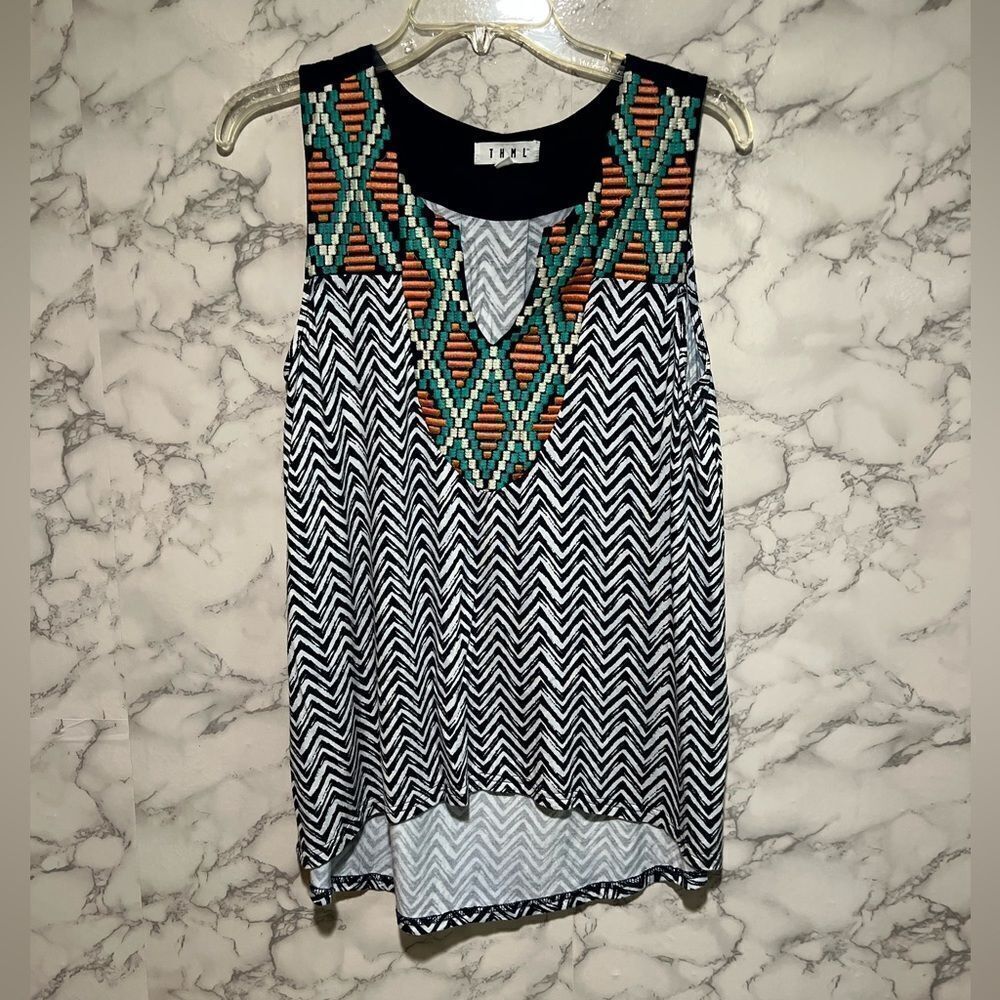 THML Chevron Embroidered Top